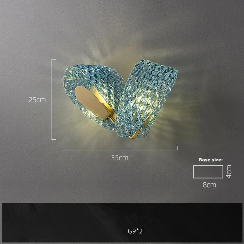 Lampes suspendues design en verre bleu pour couloir, Bar et chambre - Suspension Luminaire Moderne | Marco Lucetti Applique A