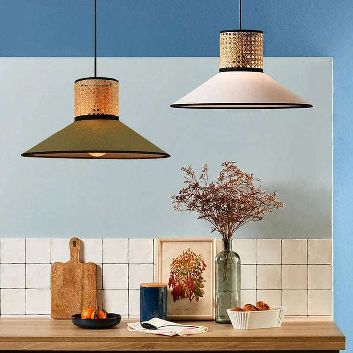 Lampes suspendues en bambou japonais : style nordique minimaliste et créatif | Marco Lucetti Personnalisé