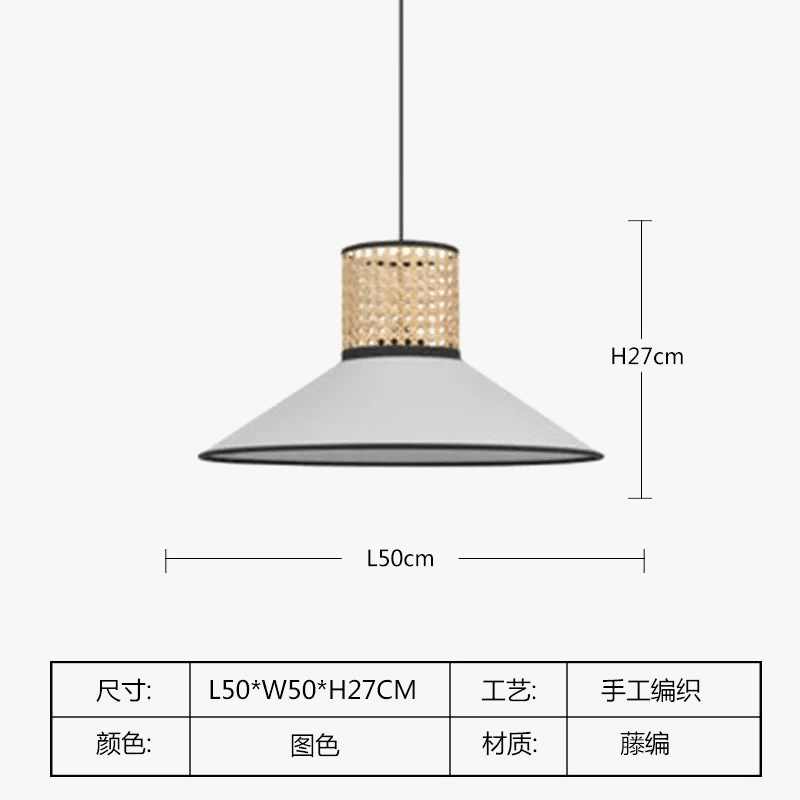 Lampes suspendues en bambou japonais : style nordique minimaliste et créatif