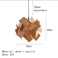 Lampes suspendues en bois créatives avec cordon réglable - Collection Boho Chic | Marco Lucetti