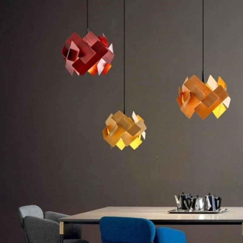 Lampes suspendues en bois créatives avec cordon réglable - Collection Boho Chic | Marco Lucetti