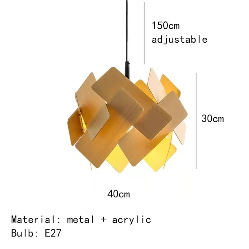 Lampes suspendues en bois créatives avec cordon réglable - Collection Boho Chic | Marco Lucetti Bois clair / Lumière naturelle