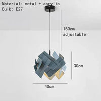 Lampes suspendues en bois design avec cordon ajustable | Marco Lucetti Bleu / Blanc chaud