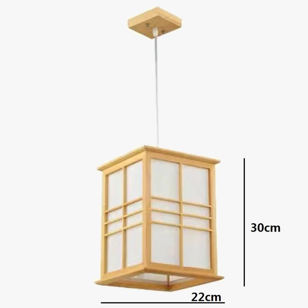 Suspension artistique en bois de style japonais