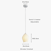 Lampes suspendues en céramique nervurée de style britannique contemporain