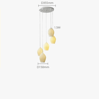 Lampes suspendues en céramique nervurée de style britannique contemporain | Marco Lucetti