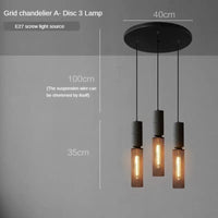 Lampes suspendues en ciment pour loft industriel avec abat-jour en fer forgé | Marco Lucetti K / 110V / Pas d'ampoule