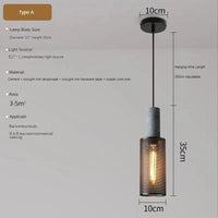 Lampes suspendues en ciment pour loft industriel avec abat-jour en fer forgé | Marco Lucetti UN / 110V / Blanc chaud