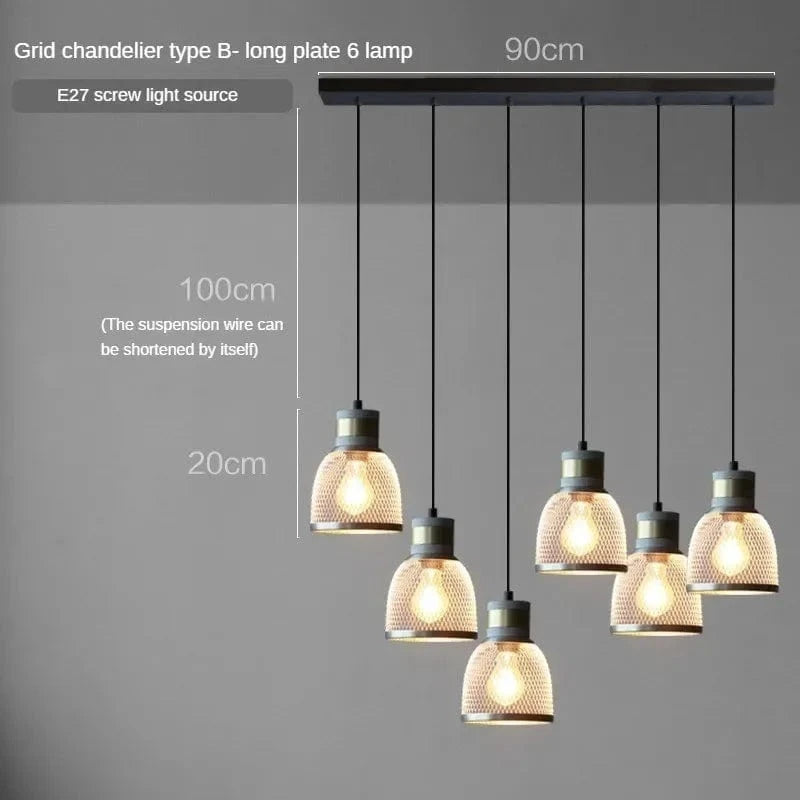 Lampes suspendues en ciment pour loft industriel avec abat-jour en fer forgé | Marco Lucetti V / 220V / Pas d'ampoule