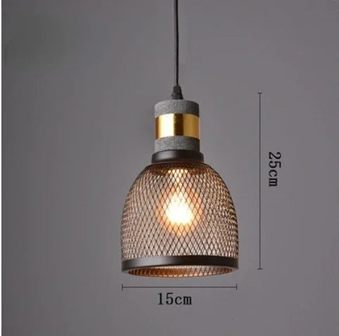 Suspension Vintage américaine en ciment pour loft café & bar.