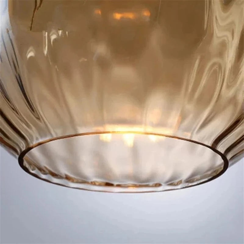 Lampes suspendues en verre grain d'eau - Collection nordique rétro décoratives | Marco Lucetti