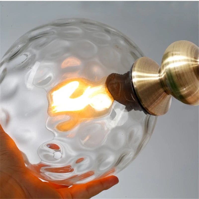 Lampes suspendues en verre grain d'eau - Collection nordique rétro décoratives | Marco Lucetti