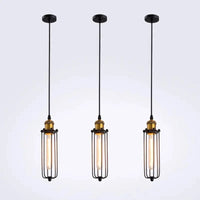 Lampes suspendues industrielles vintage avec cage en fer - Éclairage rétro chic | Marco Lucetti Bronze / E27 (sans ampoule) / CHINE