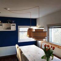 Lampes suspendues japonaises modernes à LED pour intérieur - Bande longue noire | Marco Lucetti