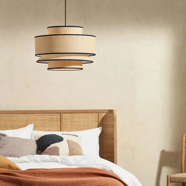 Lampes suspendues japonaises modernes à LED pour intérieur - Bande longue noire | Marco Lucetti