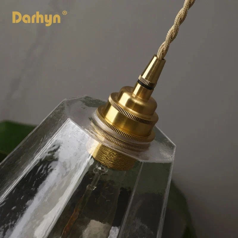 Lampes Suspendues Laiton et Verre Vintage | Marco Lucetti