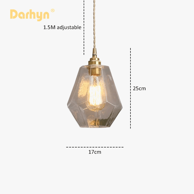 Lampes Suspendues Laiton et Verre Vintage | Marco Lucetti