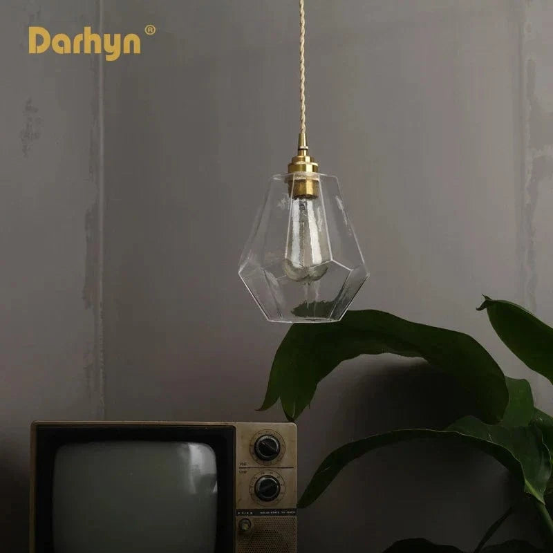 Lampes Suspendues Laiton et Verre Vintage | Marco Lucetti