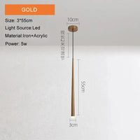 Lampes suspendues LED nordiques design - Collection moderne et décorative | Marco Lucetti Or / Lumière chaude 5W / CHINE