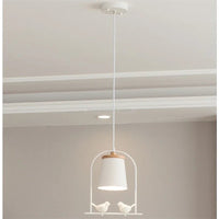 Suspension Nordique Minimaliste avec LED Oiseau Moderne