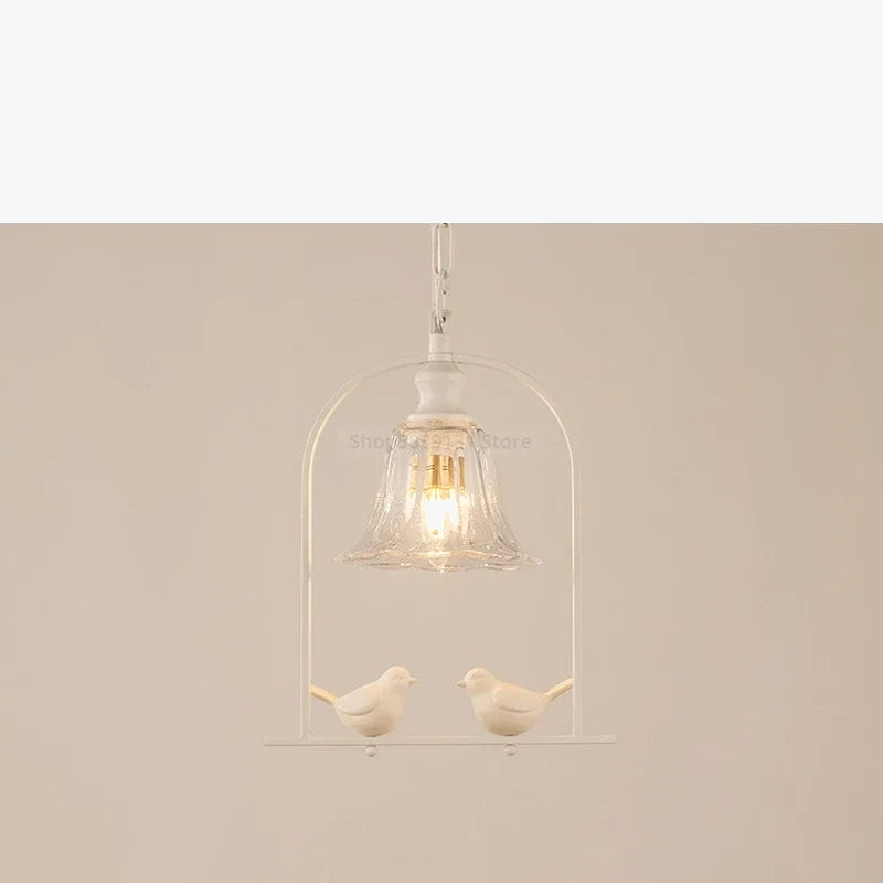 Suspension Nordique Minimaliste avec LED Oiseau Moderne
