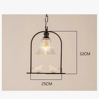 Suspension Nordique Minimaliste avec LED Oiseau Moderne