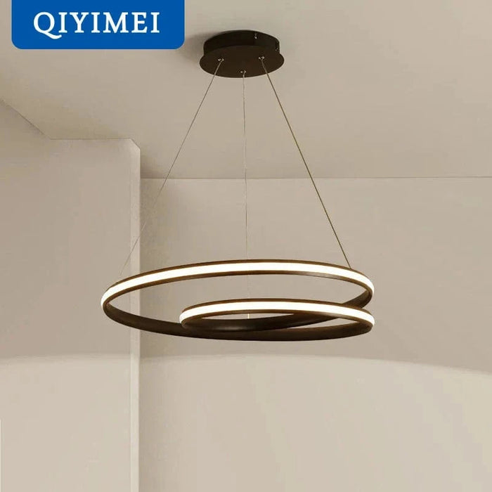 Lampes Suspendues Modernes LED en Aluminium Premium | Marco Lucetti Noir / Blanc chaud, pas de télécommande / 46cm H100cm 50w