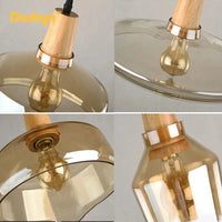 Lampes Suspendues Nordic Industrial en Bois et Verre | Marco Lucetti
