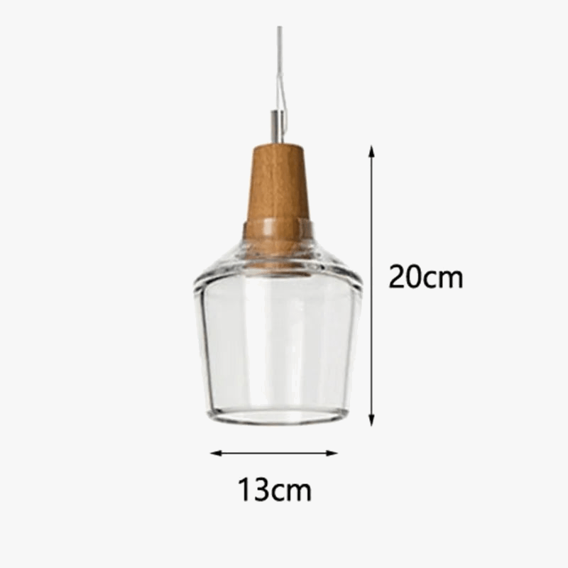 Lampes Suspendues Nordic Industrial en Bois et Verre | Marco Lucetti