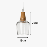 Lampes Suspendues Nordic Industrial en Bois et Verre | Marco Lucetti
