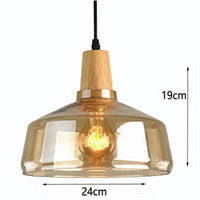 Lampes Suspendues Nordic Industrial en Bois et Verre | Marco Lucetti BA / CHINE