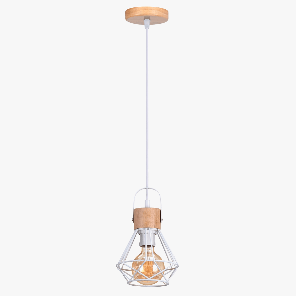 Lampes suspendues nordiques en bois massif pour intérieur design hôtel café bar | Marco Lucetti