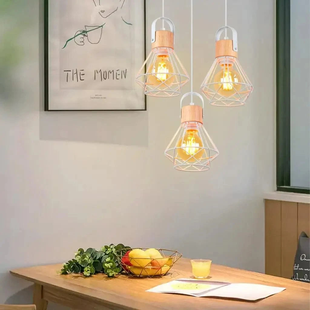 Lampes suspendues nordiques en bois massif pour intérieur design hôtel café bar | Marco Lucetti