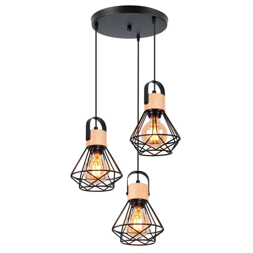 Lampes suspendues nordiques en bois massif pour intérieur design hôtel café bar | Marco Lucetti Modèle C1