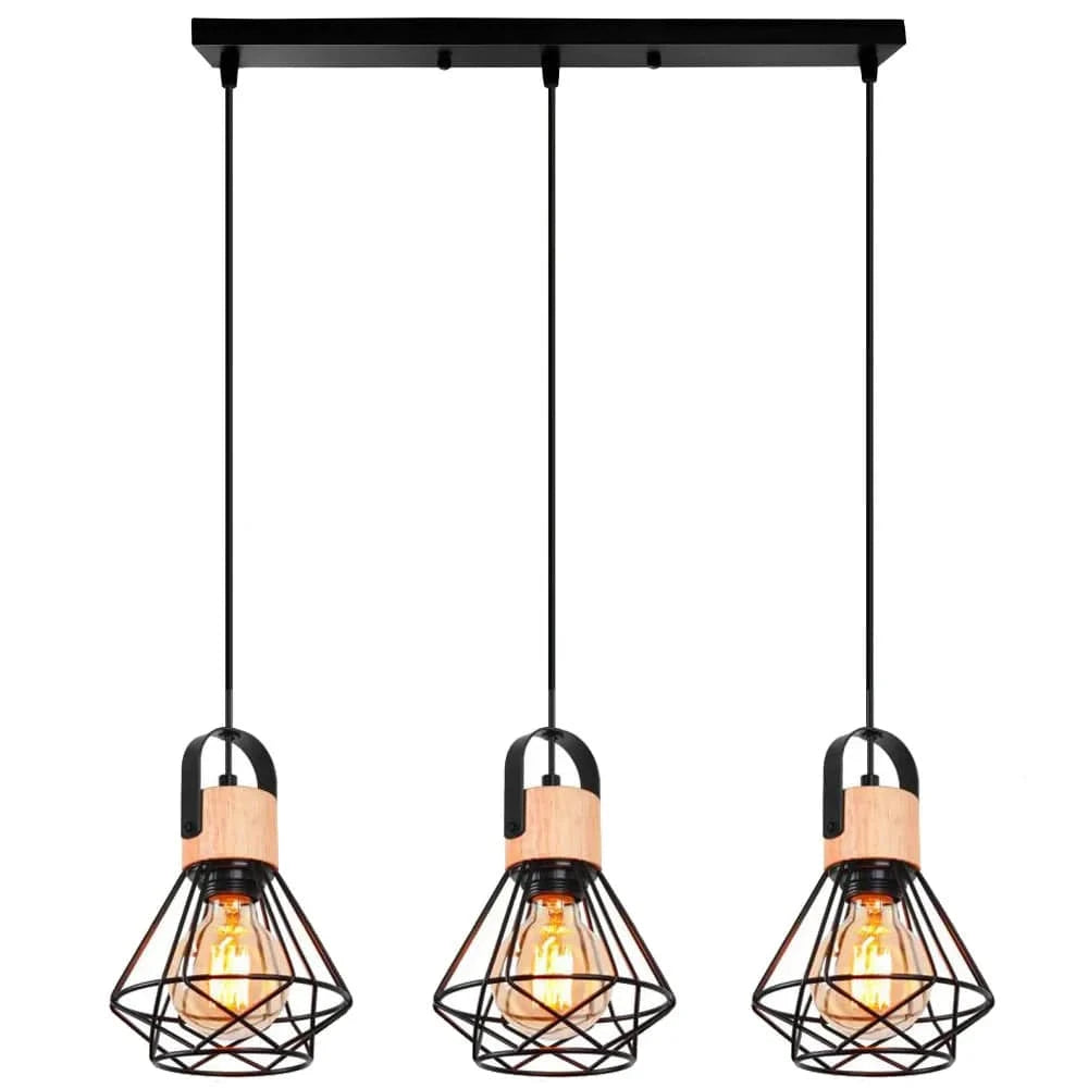 Lampes suspendues nordiques en bois massif pour intérieur design hôtel café bar | Marco Lucetti Modèle D1