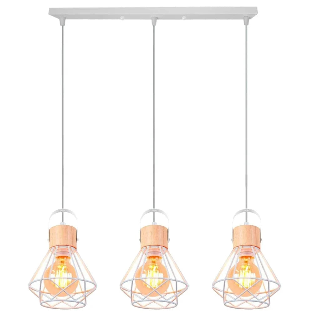 Lampes suspendues nordiques en bois massif pour intérieur design hôtel café bar | Marco Lucetti Modèle D2