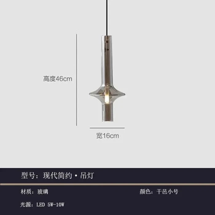 Lampes Suspendues Nordiques en Verre de Luxe - Style Post-moderne | Marco Lucetti Cognac petit