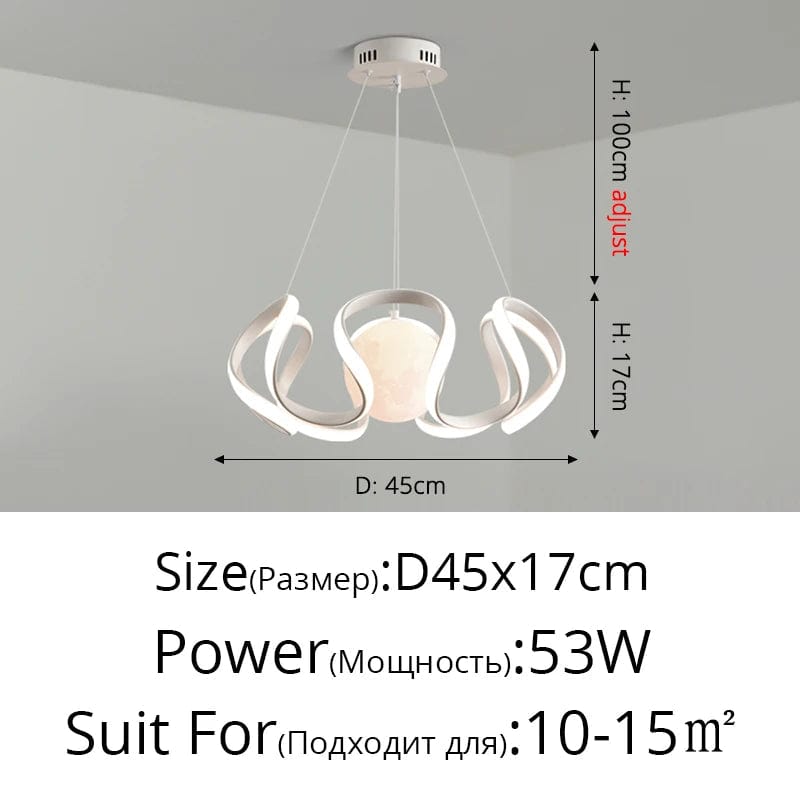 Lampes Suspendues Nordiques Loft avec Ampoules Lune LED | Marco Lucetti