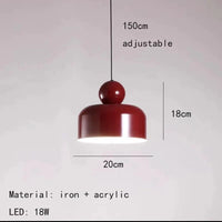 Lampes Suspendues Nordiques Réglables en Fil Métallique avec Livraison Directe | Marco Lucetti A-Rouge / 3 modifiable