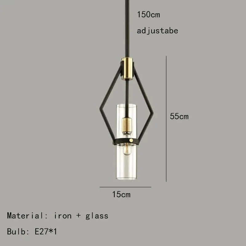 Lampes Suspendues Post-Modernes en Verre Transparent avec Cordon Ajustable | Marco Lucetti 1 pièce / 5000K
