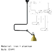 Lampes Suspendues Rotatives Style Américain Métal - Parfaites pour la Lecture | Marco Lucetti Grand-Jaune / Lumière naturelle