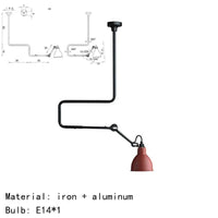 Lampes Suspendues Rotatives Style Américain Métal - Parfaites pour la Lecture | Marco Lucetti Petit-Rouge / Lumière naturelle
