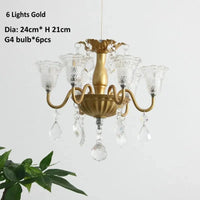 Lampes Suspension Mini Créatives | Marco Lucetti 6 lumières dorées / 3 Température de couleur