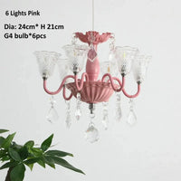 Lampes Suspension Mini Créatives | Marco Lucetti 6 lumières rose / 3 Température de couleur