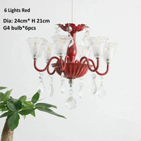 Lampes Suspension Mini Créatives | Marco Lucetti 6 lumières rouge / 3 Température de couleur