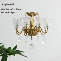 Lampes Suspension Mini Créatives | Marco Lucetti 8 lumières dorées / 3 Température de couleur