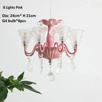 Lampes Suspension Mini Créatives | Marco Lucetti 8 lumières rose / 3 Température de couleur
