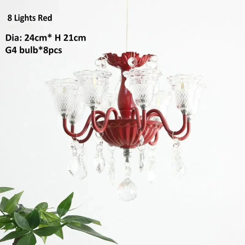 Lampes Suspension Mini Créatives | Marco Lucetti 8 lumières rouge / 3 Température de couleur