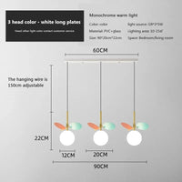 Lampurant LED - Boule de Verre Nordique Suspension Lustre Lampe créative pour Salon, Chambre d'Enfants et Intérieur | Marco Lucetti Assiettes longues C-blanches / Chine