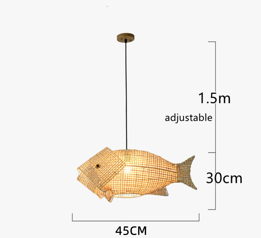 Suspension carpe en bambou - Éléments de Déco Zen